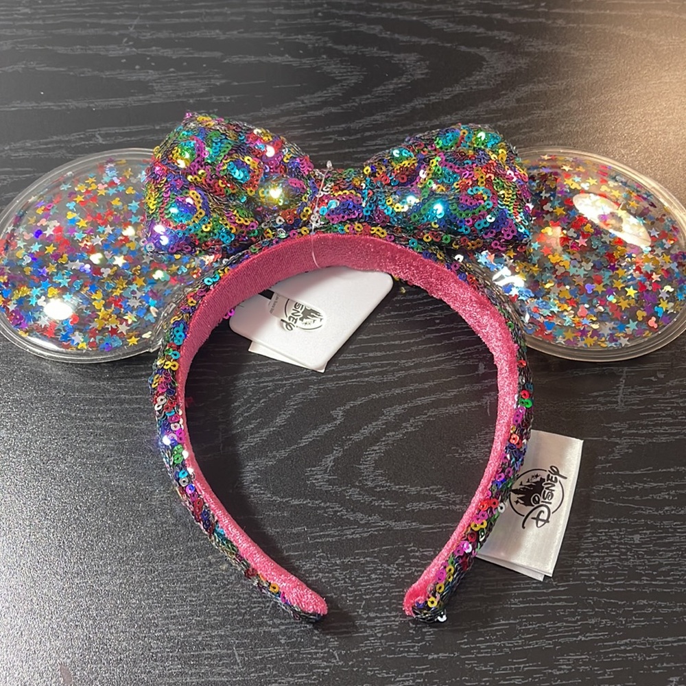 Disney Minnie Ears Confetti Headband Sequin - Picture 2 of 6